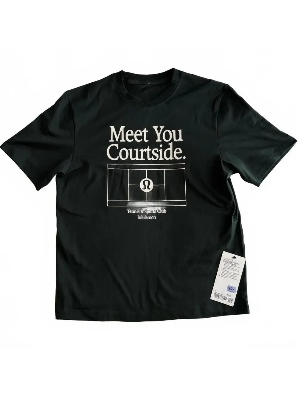 NWT Lululemon Men's Heavyweight Cotton T-Shirt Graphic Rainforest Green Size S - Picture 3 of 5